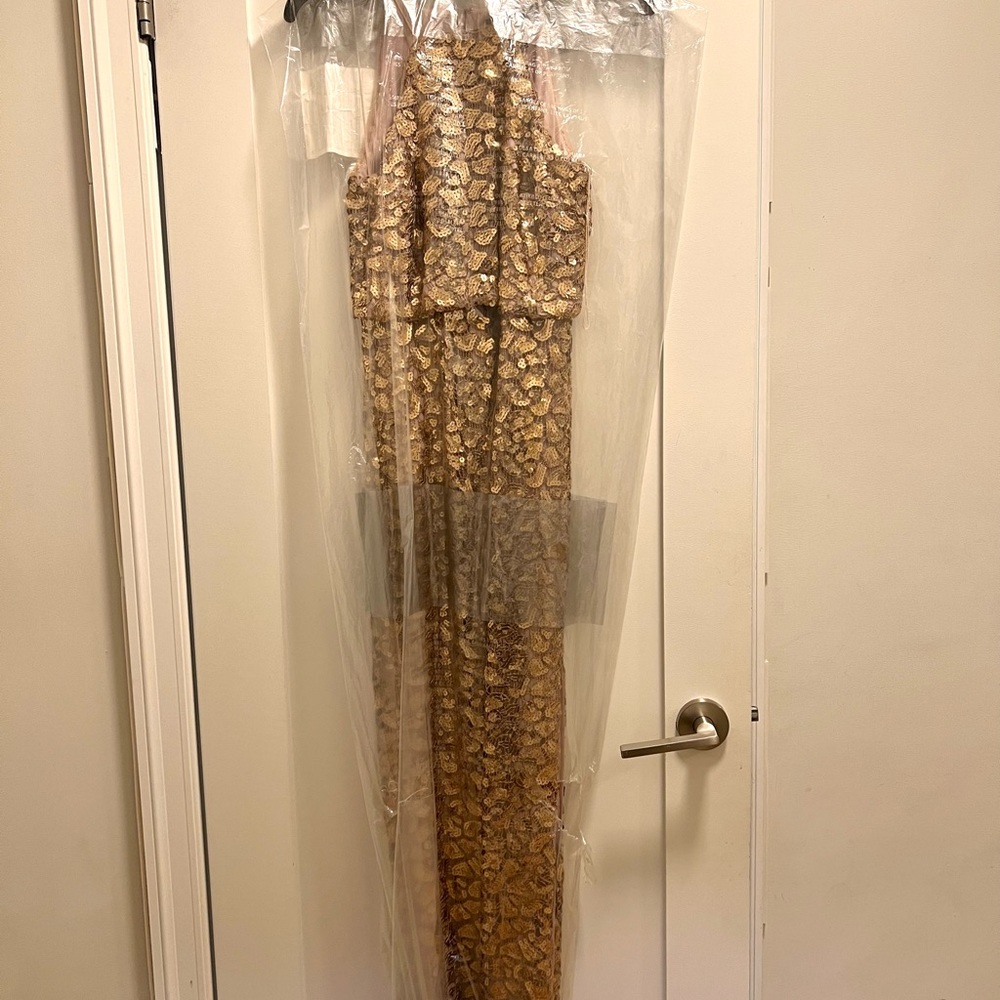 Aidan Mattox Sequin Column Gown - image 4